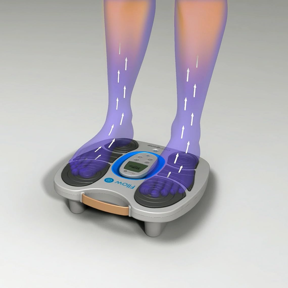 Fllow EMS-TENS Fußmassagegerät – kabellose Impulstherapie mit 150 Stufen & Arthro-Pads zur Durchblutungsförderung per Elektrostimulation