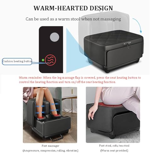 2-in-1 Shiatsu-Fußmassagegerät & Fußstütze – tiefenwirksame Knetmassage zur Schmerzlinderung in Beinen, Weiß, 42,9 x 48,2 x 45,9 cm