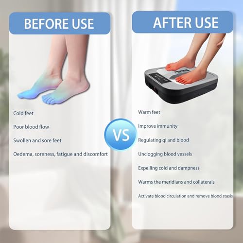 TsoLay Terahertz-Fußmassagegerät – elektrisches Physiotherapiegerät mit Fernbedienung & einstellbarer Intensität, ideal bei Durchblutung & Plantarfasziitis