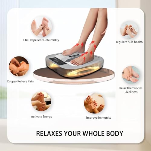 TsoLay Terahertz-Fußmassagegerät – elektrisches Physiotherapiegerät mit Fernbedienung & einstellbarer Intensität, ideal bei Durchblutung & Plantarfasziitis