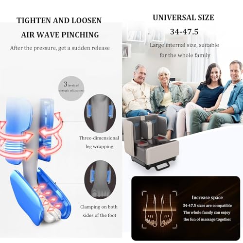 2-in-1 Shiatsu-Fußmassagegerät & Fußstütze – tiefenwirksame Knetmassage zur Schmerzlinderung in Beinen, Weiß, 42,9 x 48,2 x 45,9 cm