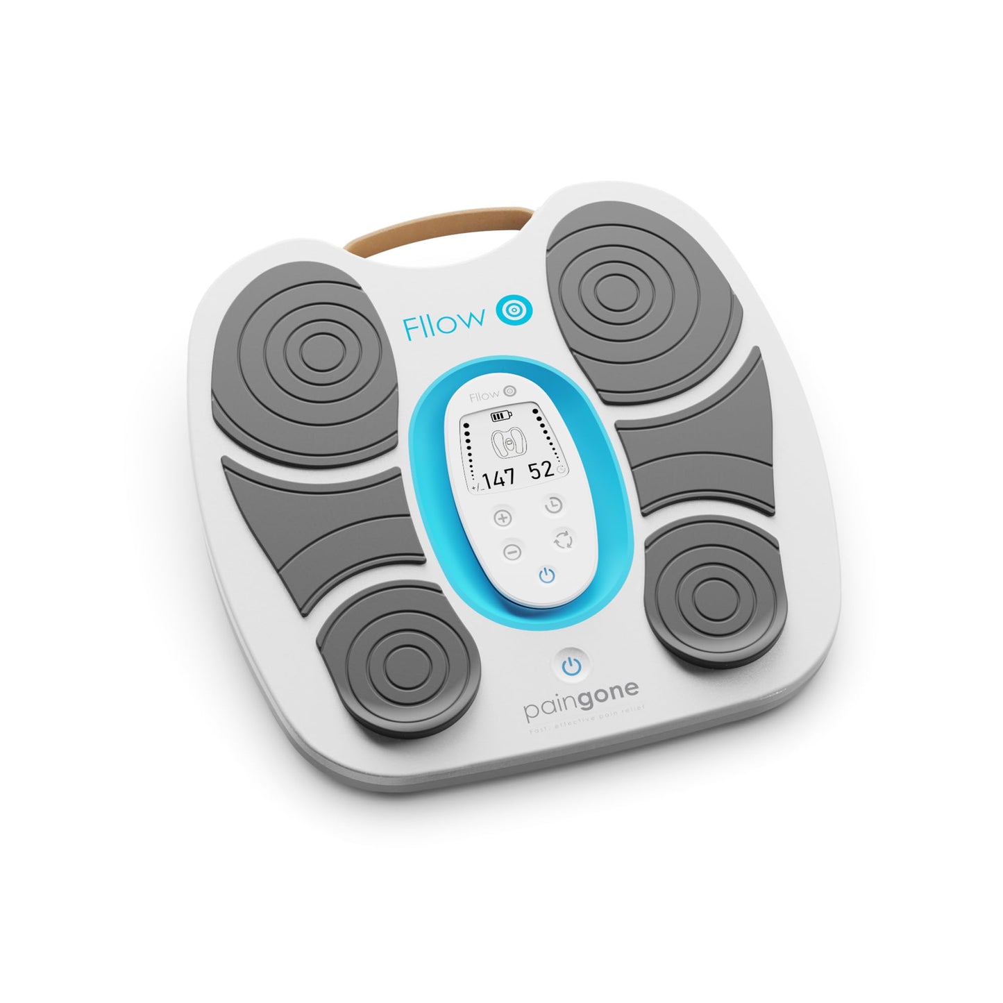 Fllow EMS-TENS Fußmassagegerät – kabellose Impulstherapie mit 150 Stufen & Arthro-Pads zur Durchblutungsförderung per Elektrostimulation