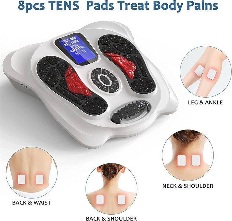 Wasd3Pods elektrisches Fußmassagegerät – TENS & EMS Muskelstimulation für Füße & Beine, fördert Durchblutung & Entspannung