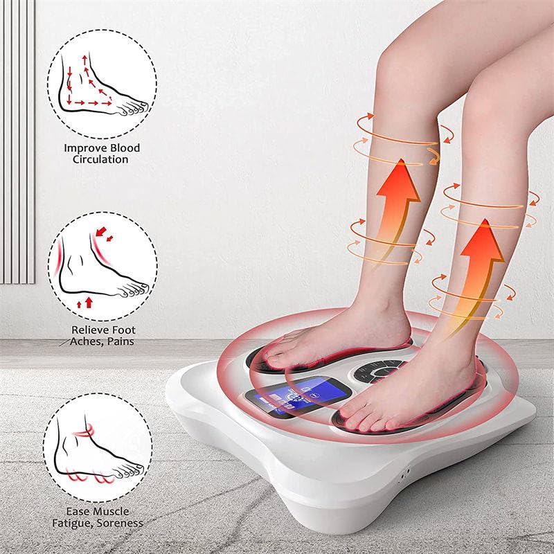 Wasd3Pods elektrisches Fußmassagegerät – TENS & EMS Muskelstimulation für Füße & Beine, fördert Durchblutung & Entspannung