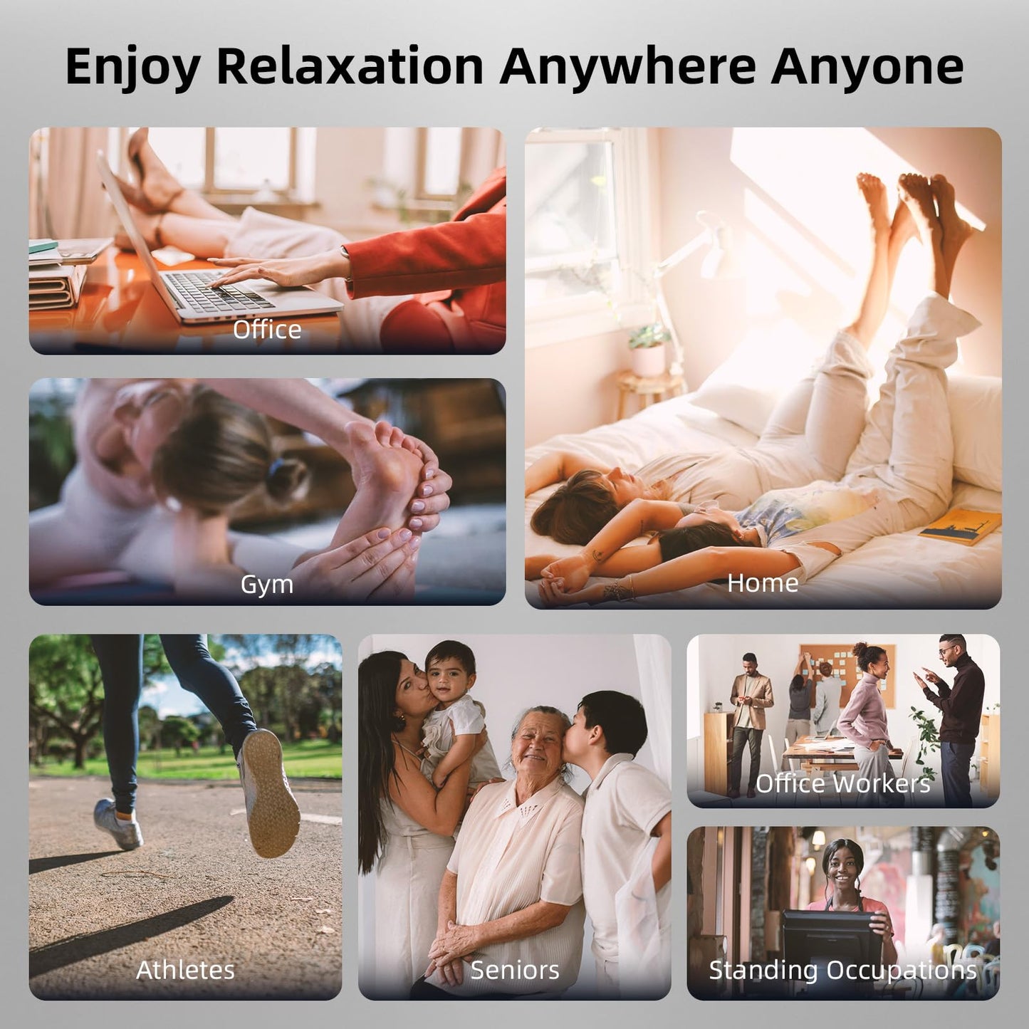 ALLYOUGER Shiatsu-Fußmassagegerät mit Wärme – Tiefknetmassage & Luftkompression bei Plantarfasziitis & Neuropathie, kabellose Steuerung