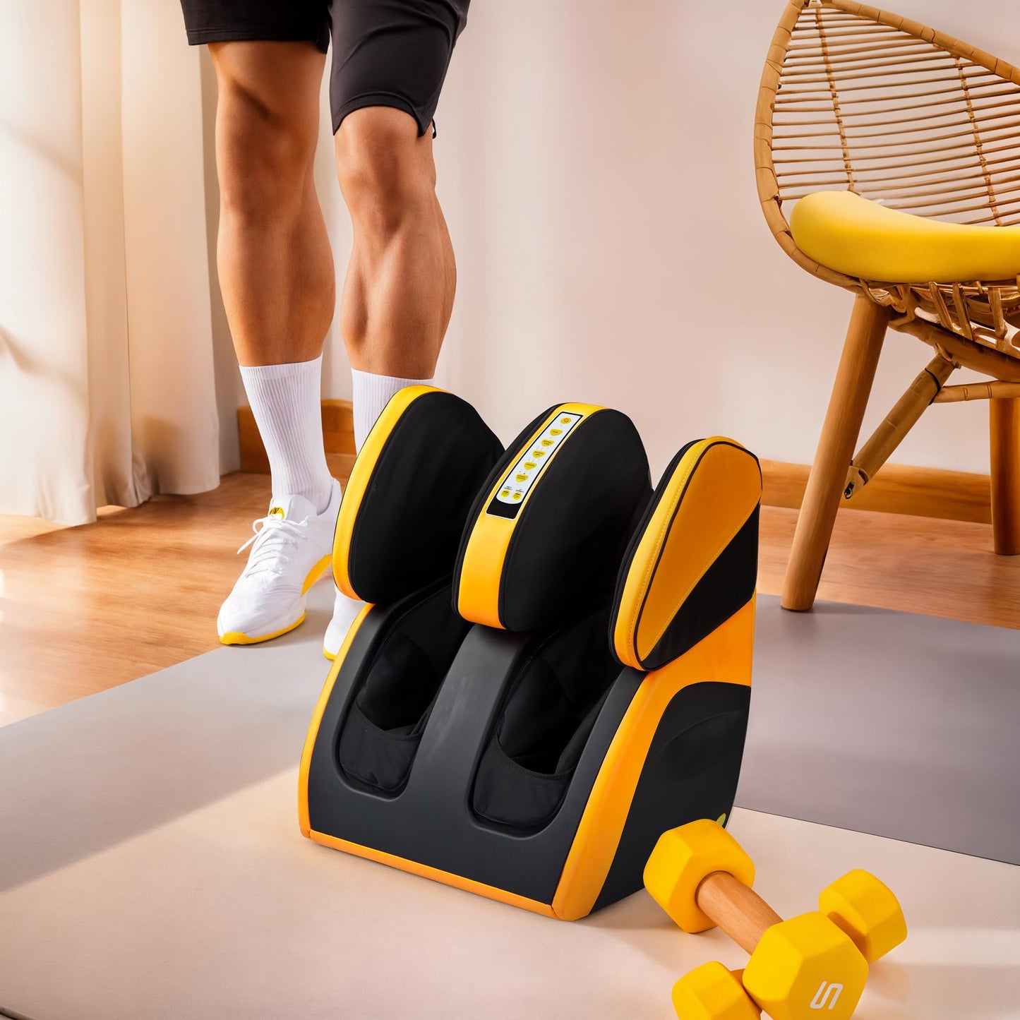 GLOBAL RELAX® VITALZEN PLUS – elektrisches Massagegerät für Füße, Beine & Knie mit Wärme, Kompression & 3 Intensitäten zur Schmerzlinderung