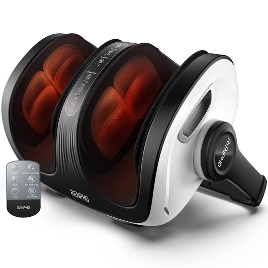 RENPHO Shiatsu Fuß-, Bein- & Wadenmassagegerät mit Fernbedienung, 270° Griff, Heizung & 3D-Knetmassage – ideales Vatertagsgeschenk
